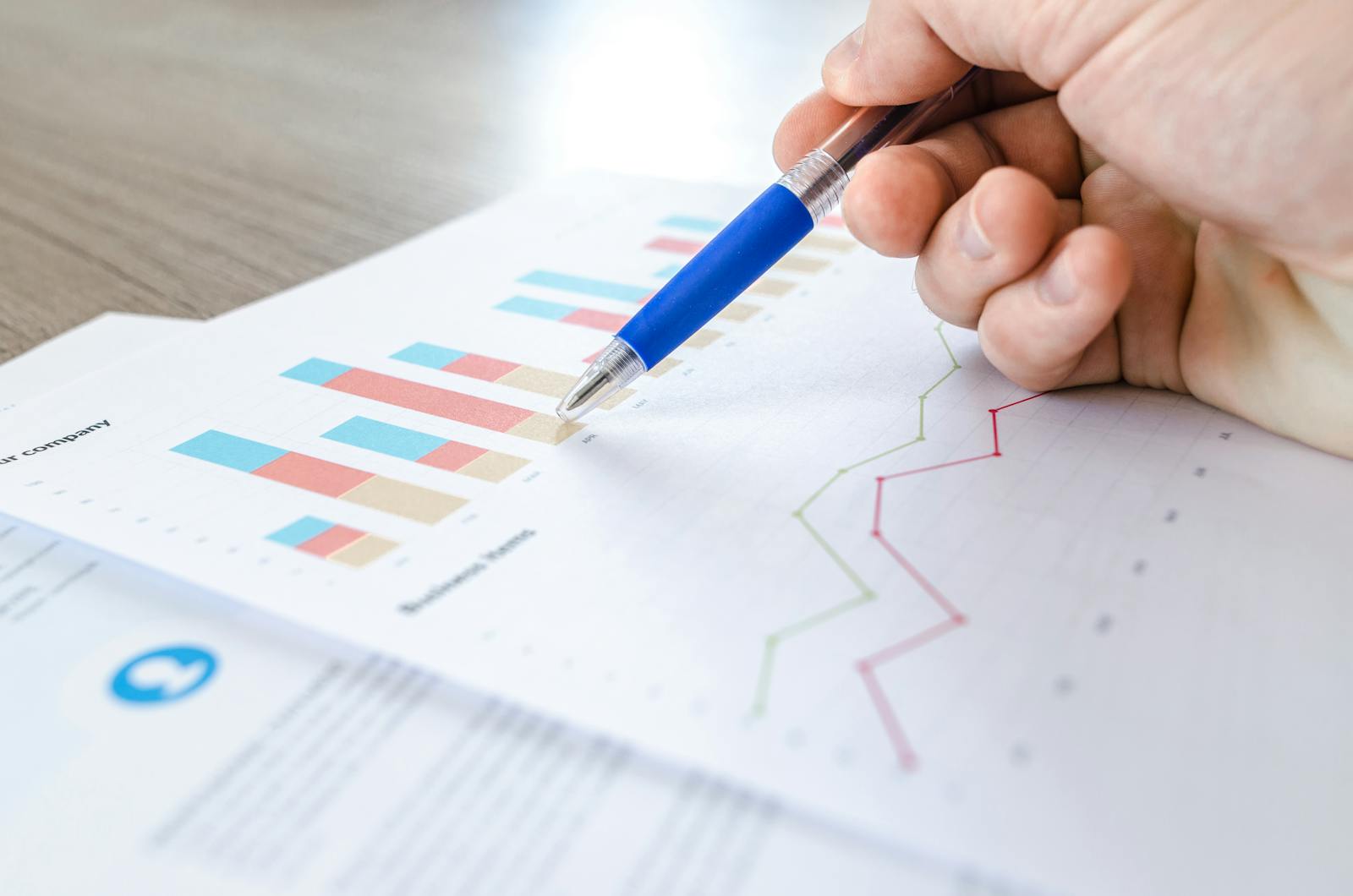 Analytics dashboard on a laptop screen — scoring and metrics